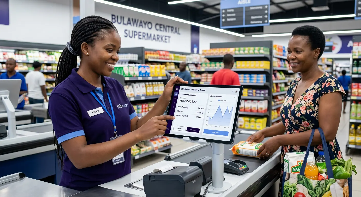 Cashier using MKLabs POS
